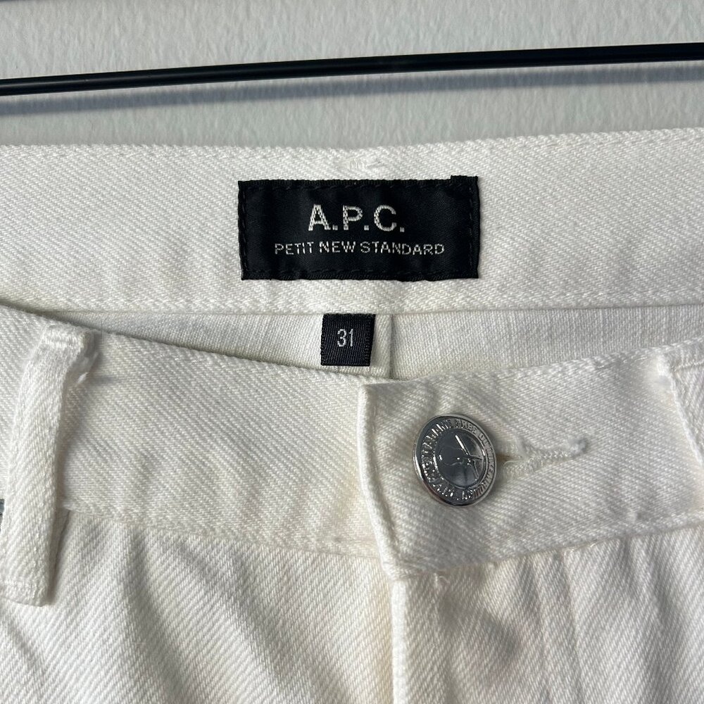 APC Petit Standard Jeans Women 31 White Denim - Picture 3 of 8